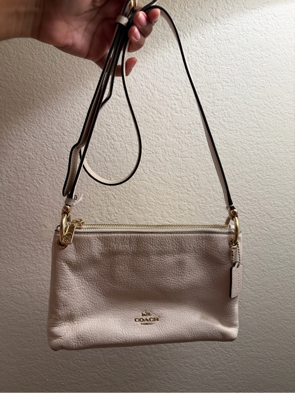 Coach Mia Crossbody Bag (Color: White Pebbled)